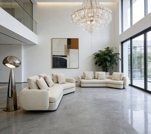  Sofá de lino y algodón de alta gama 